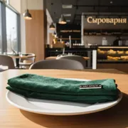 Аренда Салфетка Илер бархатная зеленая в ресторане «Сыроварня» — ART SPACE