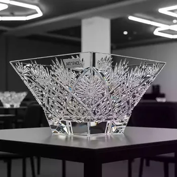 Аренда Ваза для фруктов хрустальная квадратная Lefard Muza Crystal L 280х280 мм H 160 мм в банкетном зале «Дельфин» — ART SPACE