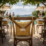 Аренда Подушка для стула Кроссбэк желтая в Karat Resort — ART SPACE