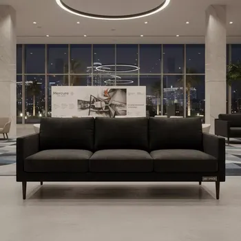 Аренда Диван Black велюр Connect 99 ножки бук черная морилка в Mercure Сочи Центр — ART SPACE