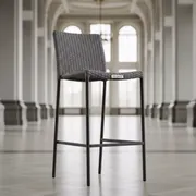 Аренда Плетеный барный стул Y390G W78 grey в усадьбе Голицына — ART SPACE