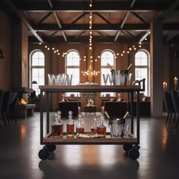Аренда Тележка сервировочная из дерева Wood в Omega Sirius — ART SPACE