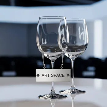 Аренда Бокал прозрачный с серебряным кантом Эванс набор из 2 в Grand Karat Sochi — ART SPACE