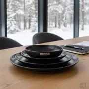 Аренда Набор тарелок Моно черных 31 27 и 21 см на вилле «Анна» — ART SPACE
