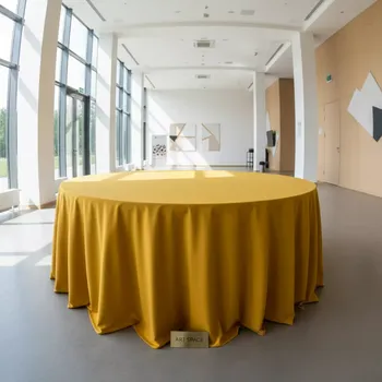 Аренда Скатерть желтая круглая диаметр 3,2 м в Novotel Resort — ART SPACE