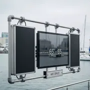 Аренда Рельсовая система Skilo 2 меловые доски интерактивная панель 65" на парусной регате (Сочи) — ART SPACE