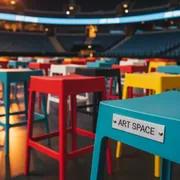 Аренда Стул пластиковый полубарный Colorfive ST в Сириус Арене — ART SPACE