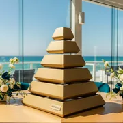 Аренда Подставка фуршетная Пирамида Gold Zeiher M 8 уровней в пляжном клубе Del Mar — ART SPACE