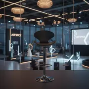 Аренда Стул барный Bombo Black на территории Морпорта Сочи — ART SPACE