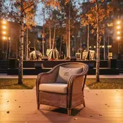Аренда Кресло плетеное с подушкой Khai натуральный нуга в Green Flow Hotel — ART SPACE