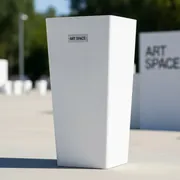 Аренда Кашпо для цветов Prosperplast Coubi Square High белый 4,3 л в этно-парке «Моя Россия» — ART SPACE