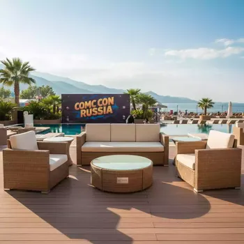 Аренда Мебель Kvimol KM 1314 из искусственного ротанга цвет капучино в City Park Hotel Sochi — ART SPACE