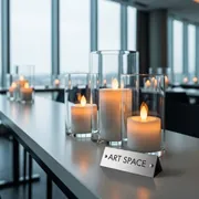 Аренда Свечи LED прозрачные ОДА с батарейками в Radisson Blu Resort & Congress Centre — ART SPACE