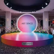 Аренда Подиум круглый 8 метров в ресторане «Плакучая Ива» — ART SPACE