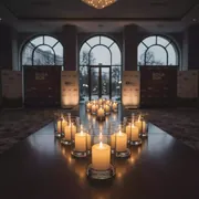 Аренда Свечи LED в стакане теплые высота 6,5 см в City Park Hotel Sochi — ART SPACE