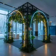Аренда Фотозона модульная с растениями сеткой и неоном в Bridge Resort — ART SPACE