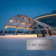 Аренда Шатер арочный из ферм металлик 12х10 в ледовой арене «Шайба» — ART SPACE