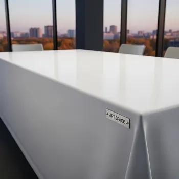 Аренда Скатерти белые 285х200 см 100 полиэстер глянец в Mantera Supreme — ART SPACE