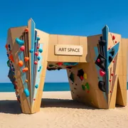 Аренда Скалодром деревянный на пляже «Мандарин» — ART SPACE