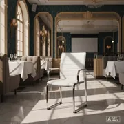 Аренда Стул Iso Chrome белый в ресторане «Магеллан» — ART SPACE