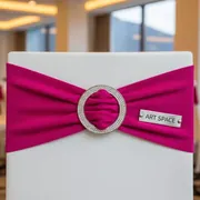 Аренда Лента на стул эластичная с пряжкой фуксия в Radisson Hotel Rosa Khutor — ART SPACE