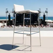 Аренда Стул барный Hi Tech White в пляжном клубе Del Mar — ART SPACE