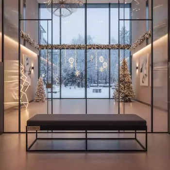 Аренда Банкетка на металлокаркасе Ричмонд черная в Mantera Supreme — ART SPACE