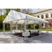 Аренда Шатер двускатный из ферм 6х4 м металлик в санатории «Русь» — ART SPACE