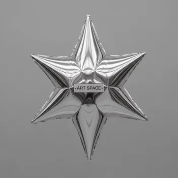 Аренда Звезда фольгированная 4 угла серебро в Mantera Supreme — ART SPACE