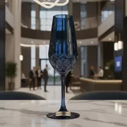 Аренда Бокал для шампанского Грани синий 160 мл в Boutique Hotel PORTUM 1905 — ART SPACE