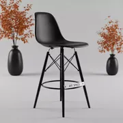 Аренда Стул барный Eames черный в ресторане «Voda» — ART SPACE