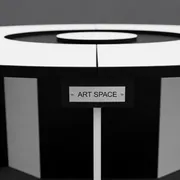 Аренда Стол Лидер 3 черный белый D 1200 в МФК «Горный» — ART SPACE