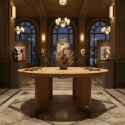 Аренда Стол Bark 180 CA 035 керамика орех в ресторане «Магеллан» — ART SPACE