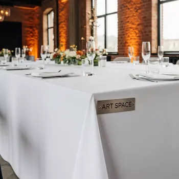 Аренда Скатерть прямоугольная белая 3,20х2,25 м в Green Flow Hotel — ART SPACE