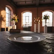 Аренда Тарелка Джорджия Gold фарфор 17 см в лофте «Студия 21» — ART SPACE