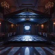 Аренда Сцена односкатная 8х6 м черная в ресторане «Brunello» — ART SPACE