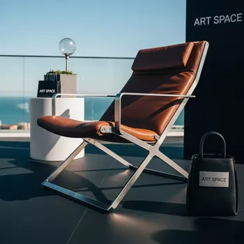 Аренда Кресло шезлонг металлическое складное Fiesta Soft Leather в Cosmos Sochi Hotel — ART SPACE
