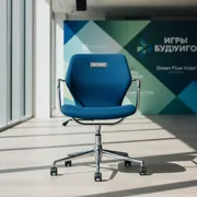 Аренда Стул ИЗО синий ткань хром BL в Green Flow Hotel — ART SPACE