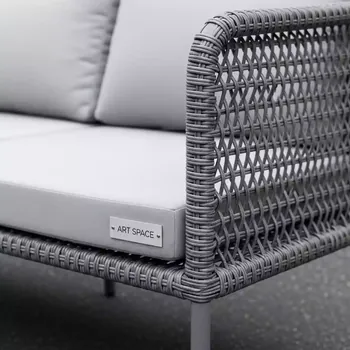 Аренда Диван двухместный под ротанг серый IDEA LIFE SOFA на пляже «Маяк» — ART SPACE