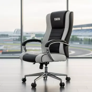 Аренда Кресло руководителя TopChairs Crown SN черно белое на Сочи Автодроме — ART SPACE