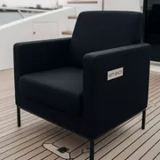 Аренда Стул ИЗО черный из ткани BK на VIP-яхте (Имеретинский порт) — ART SPACE