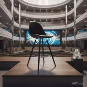 Аренда Стул барный дизайнерский Eames стиль DSW черный в конгресс-холле отеля Жемчужина — ART SPACE