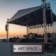 Аренда Сцена двускатная 20х14 м металлик на пляже «Ривьера» — ART SPACE