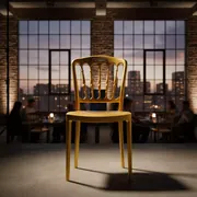 Аренда Стул Кьявари NEW пластиковый золотой в Panorama by Mercure — ART SPACE