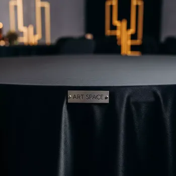 Аренда Скатерть круглая бархатная бесшовная Ларго черная в City Park Hotel Sochi — ART SPACE