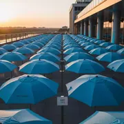 Аренда Зонт трость Unit Standard ярко синий в ресторане «Плакучая Ива» — ART SPACE