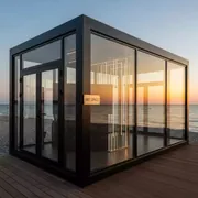 Аренда Павильон черный 15х30 м остекленный на пляже «Маяк» — ART SPACE