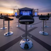 Аренда Стулья барные Mira черные кожзам в отеле «Звездный» — ART SPACE