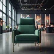 Аренда Стул Лион золотой изумрудный в Сириус Арене — ART SPACE