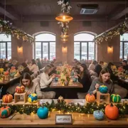 Аренда Роспись мини тыкв в ресторане «Баран-Рапан» — ART SPACE